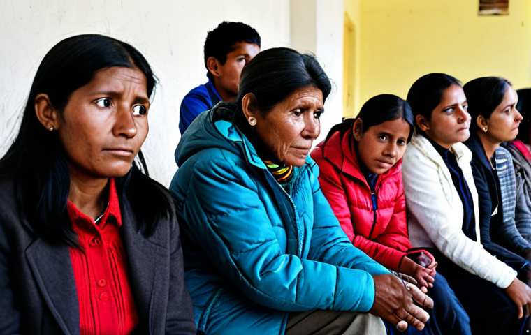 Community Watch**

"A diverse group of community members, fully clothed in everyday attire, participating in a neighborhood watch meeting in a brightly lit community center in La Paz, Bolivia. Focus on the expressions of concern and collaboration. Safe for work, appropriate content, professional, modest, family-friendly, perfect anatomy, correct proportions, natural pose, well-formed hands, proper finger count, natural body proportions, high resolution, clear focus."

**