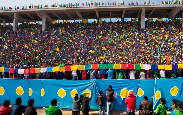 에르난도 실레스 경기장 특징 - **High-Altitude Football Spectacle at Hernando Siles:**
    "A dynamic, wide-angle shot of a footbal...