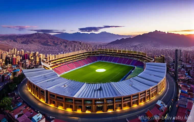 에르난도 실레스 경기장 특징 - **Vibrant Fan Culture and Matchday Energy in La Paz:**
    "A bustling and colorful scene capturing ...