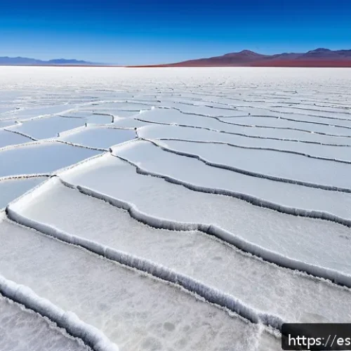 볼리비아의 미스터리한 장소 - A vast, endless white salt flat under a clear blue sky at Salar de Coipasa, Bolivia. The salt crust ...